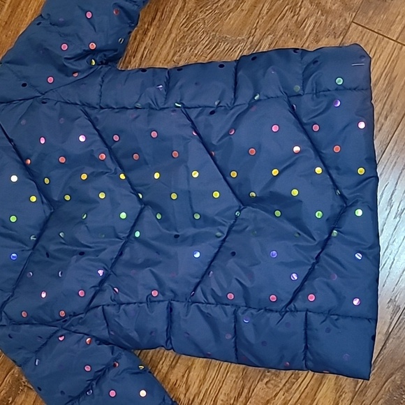 SWISS TECH Girl's Blue Winter Puffer Jacket with Hood - Size Large 10/12 - Picture 8 of 13